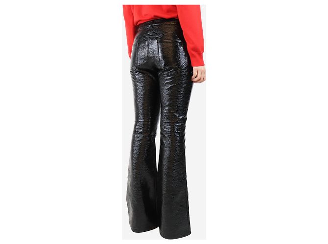 Courreges Schwarze Kunstlederhose - Größe UK 12 - Ansicht 3