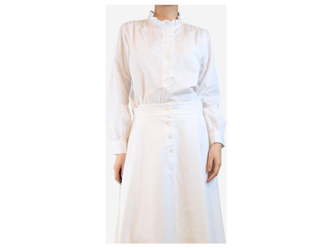 Aime Camicia bianca con volant - taglia UK 12 Bianco - vista 3