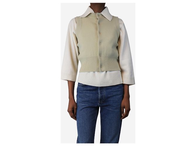 Autre Marque Cardigan sans manches neutre - taille S - vue 3