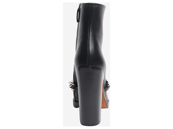 Givenchy Black leather boots with chain front - size EU 36 (UK 3) - view 3