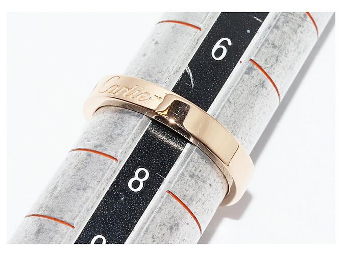 C de Cartier Ring aus 18 Karat Roségold mit Diamanten, Größe 7 Pink - Ansicht 2