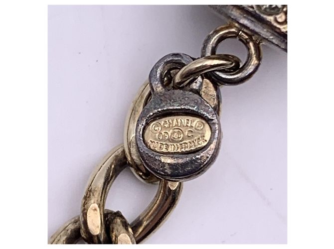 Collana in metallo Chanel CC D'oro Metallico - vista 7