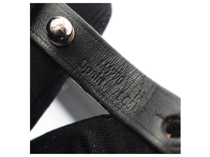 Bracciale in pelle e acciaio inossidabile Louis Vuitton Nero - vista 7