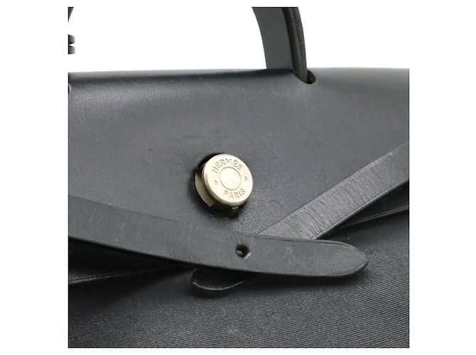 Borsa 2 in 1 Herbag Toile Officier di Hermès Nero - vista 7