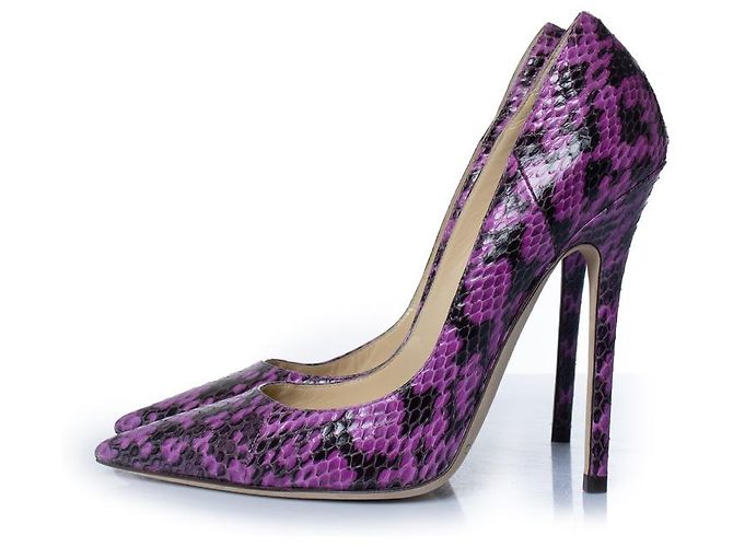 Lila Leder-Python-Pumps von Jimmy Choo - Ansicht 2