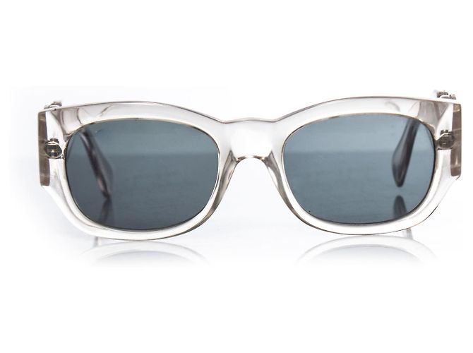 Gafas de sol de gran tamaño transparentes Gianni Versace. Blanco - vista 3
