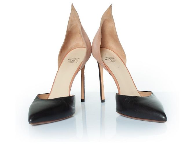 Décolleté in suede e pelle Francesco Russo Multicolore - vista 3