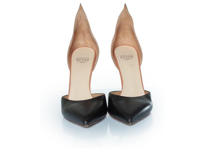 Décolleté in suede e pelle Francesco Russo Multicolore - vista 4