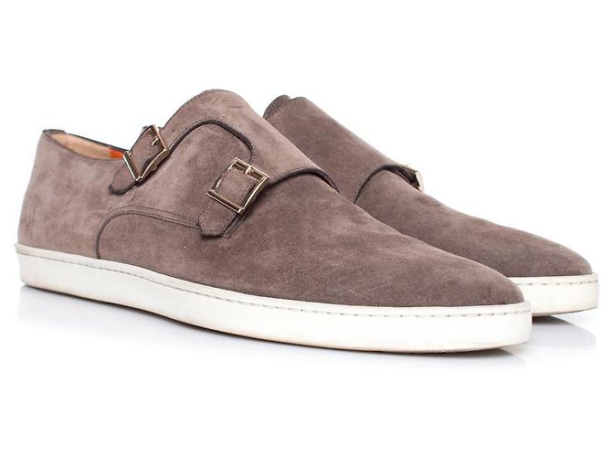 Santoni Double monk strap sneaker Brown - view 6