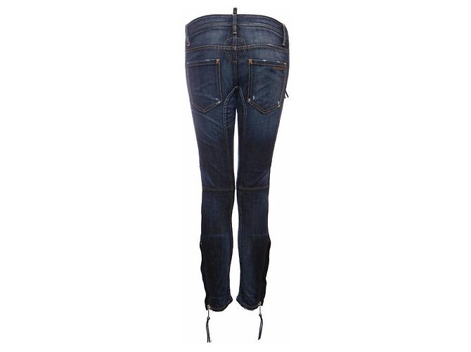 Jeans biker de patchwork azul Dsquared2. - vista 3