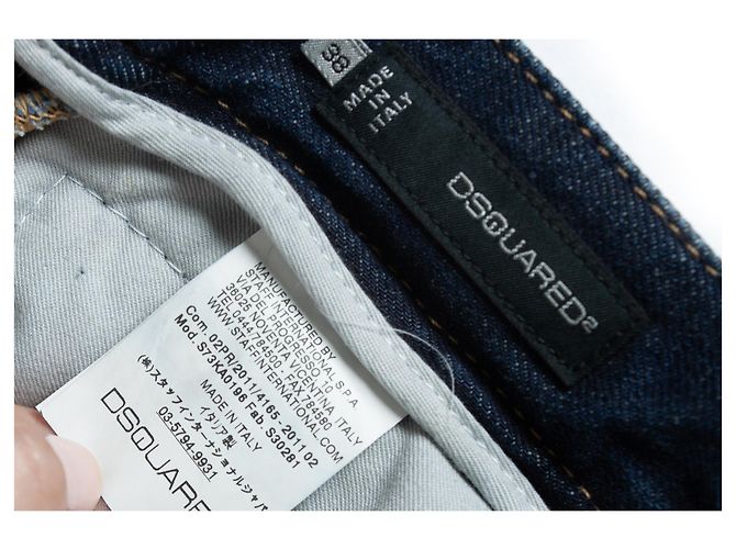 Jeans biker de patchwork azul Dsquared2. - vista 5