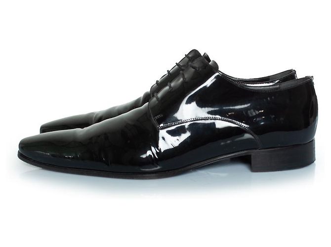 Scarpe stringate in pelle verniciata nere Dsquared2 Nero - vista 2