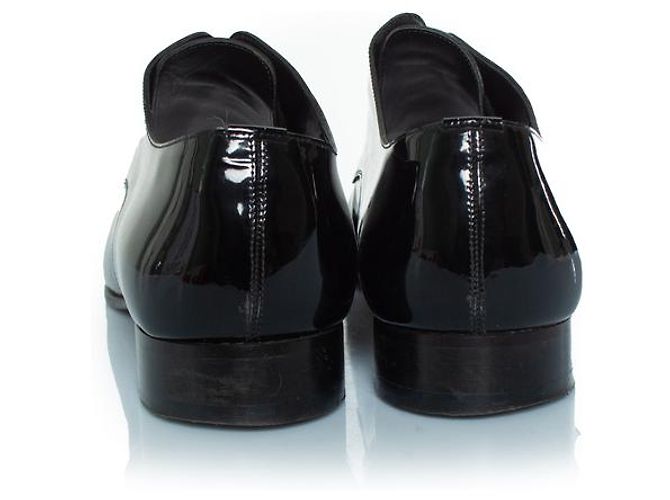 Scarpe stringate in pelle verniciata nere Dsquared2 Nero - vista 3
