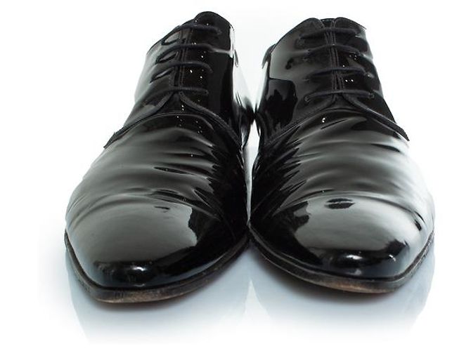 Scarpe stringate in pelle verniciata nere Dsquared2 Nero - vista 5