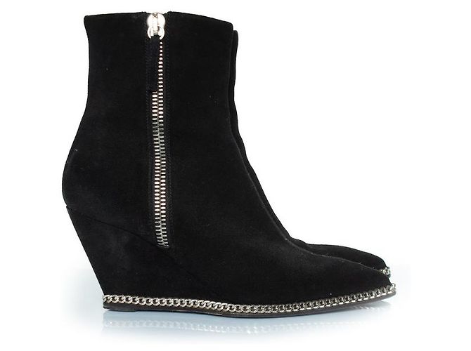 Stivaletti con zeppa Jardin neri Giuseppe Zanotti Nero - vista 4