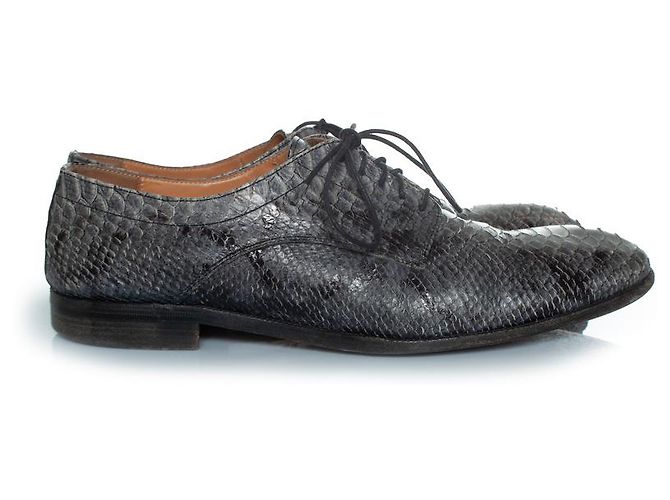 Maison Martin Margiela Maison Margiela Schnürschuhe aus Python in Grau - Ansicht 4