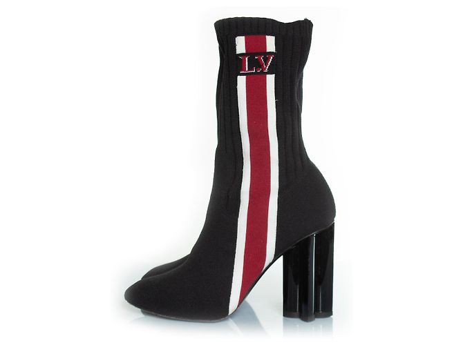 Schwarze Stoffstiefel Louis Vuitton Silhouette - Ansicht 2
