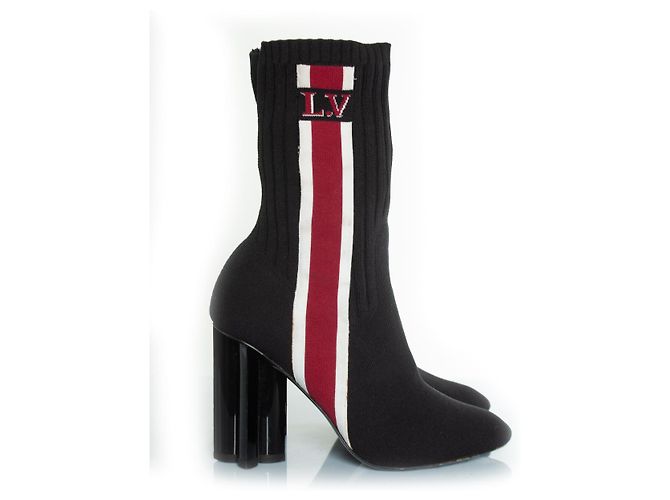 Schwarze Stoffstiefel Louis Vuitton Silhouette - Ansicht 5