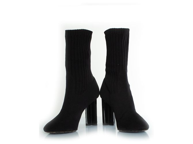 Schwarze Stoffstiefel Louis Vuitton Silhouette - Ansicht 6