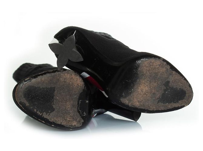Schwarze Stoffstiefel Louis Vuitton Silhouette - Ansicht 7