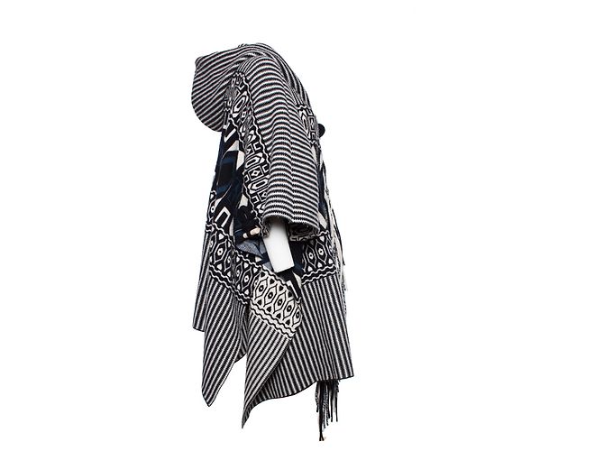 Chloé Poncho con capucha Chloe con estampado étnico Multicolor - vista 3