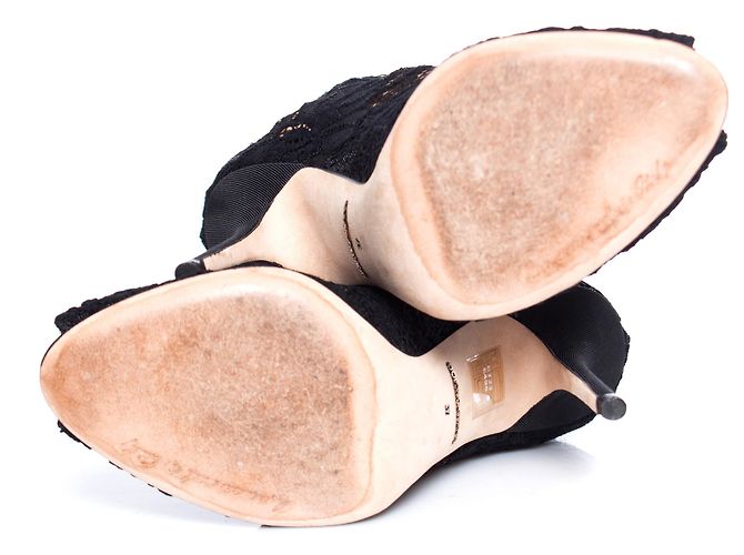 Stretch-Spitzen-Socken-Ankle-Boots von Dolce & Gabbana. Schwarz - Ansicht 6