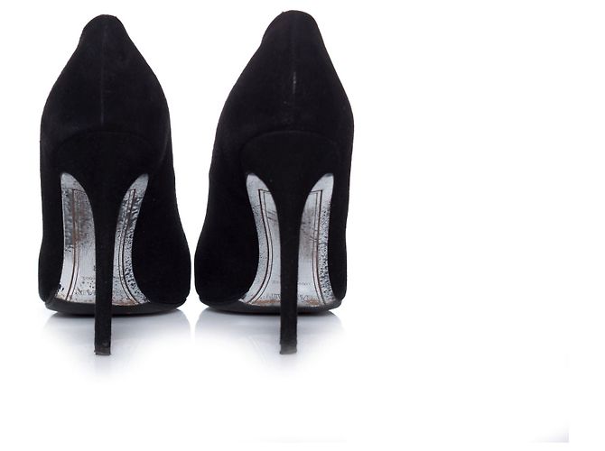 Décolleté in suede nero Balmain. - vista 6