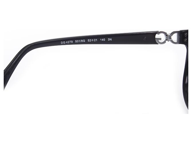 Oversized Sonnenbrille von Dolce & Gabbana mit schwarzem Rahmen - Ansicht 7