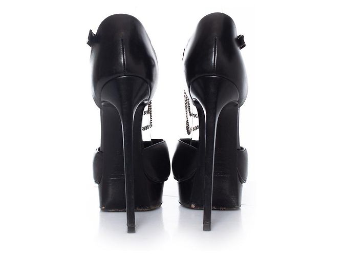 Décolleté platform D'orsay Saint Laurent Nero - vista 5