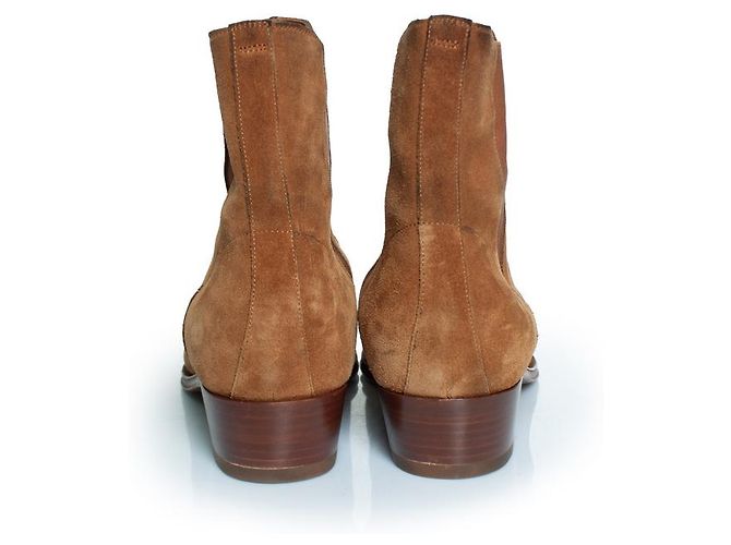 Céline Stivali Chelsea western Celine Camarque cognac Marrone - vista 5
