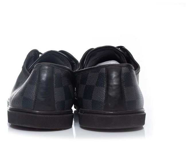Tênis em canvas damier preto Louis Vuitton - vista 3