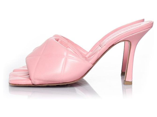 Sandali trapuntati Lido rosa di Bottega Veneta - vista 2