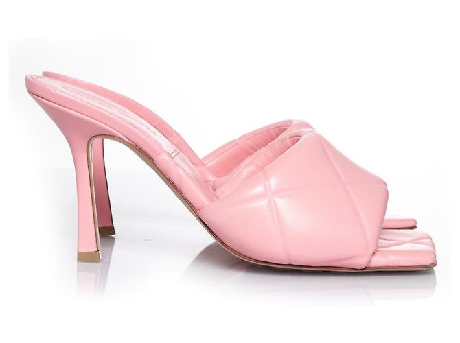 Sandali trapuntati Lido rosa di Bottega Veneta - vista 4