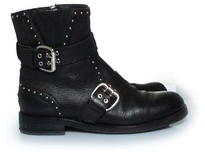 Botas de tornozelo de couro Blyss da Jimmy Choo com studs Preto - vista 4
