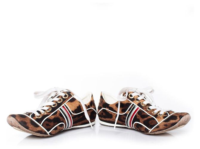Sneakers leopardate Dolce & Gabbana Multicolore - vista 3