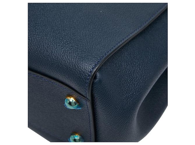 Borsa 2 in 1 Burberry Nova Check Blu - vista 7