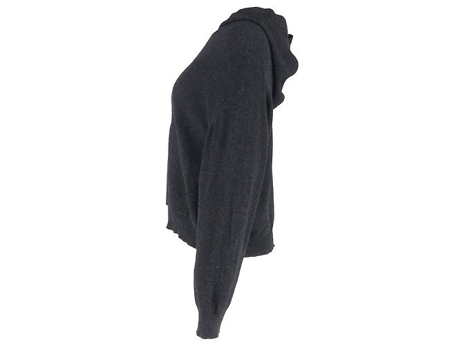 Sudadera de lana gris de canalé Nanushka - vista 2