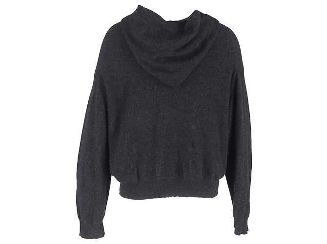Sudadera de lana gris de canalé Nanushka - vista 3
