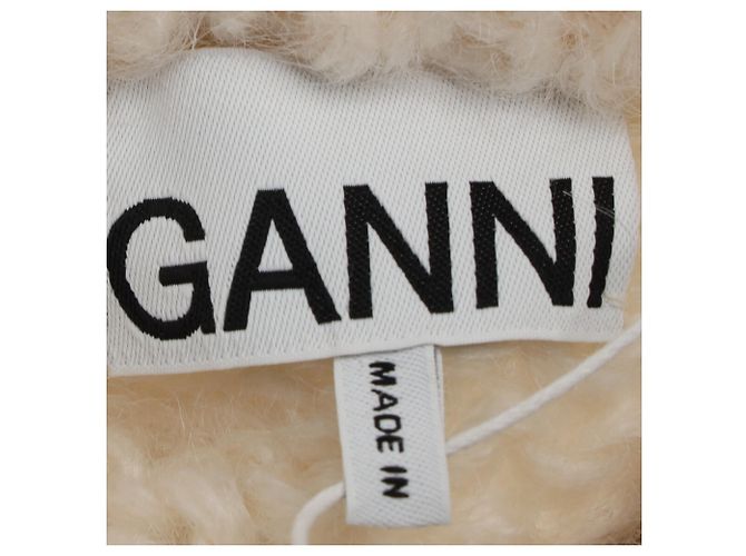Ganni Julliard Strickpullover in creme und gelber Mohairwolle - Ansicht 4