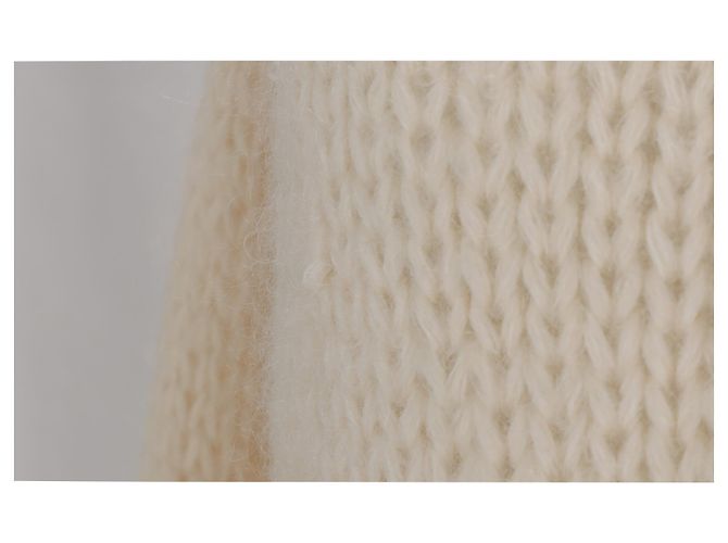 Ganni Julliard Strickpullover in creme und gelber Mohairwolle - Ansicht 8
