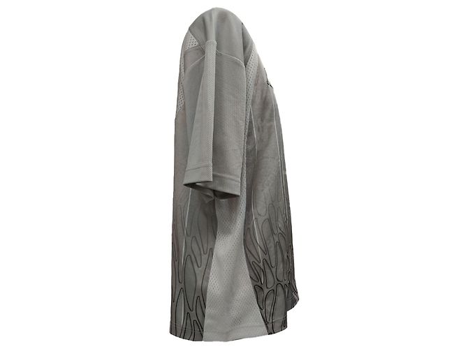 T-shirt en polyester gris avec logo Acne Studios X Kappa - vue 3