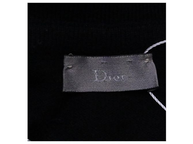 Dior Langarm-Polo-Pullover aus schwarzer Kaschmir - Ansicht 5