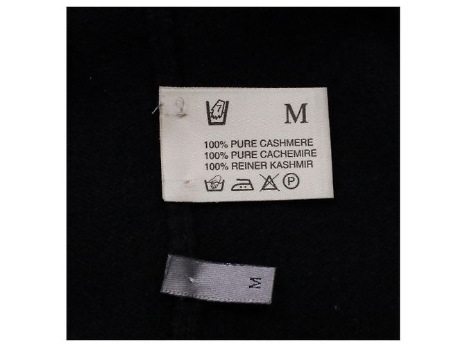 Dior Langarm-Polo-Pullover aus schwarzer Kaschmir - Ansicht 6