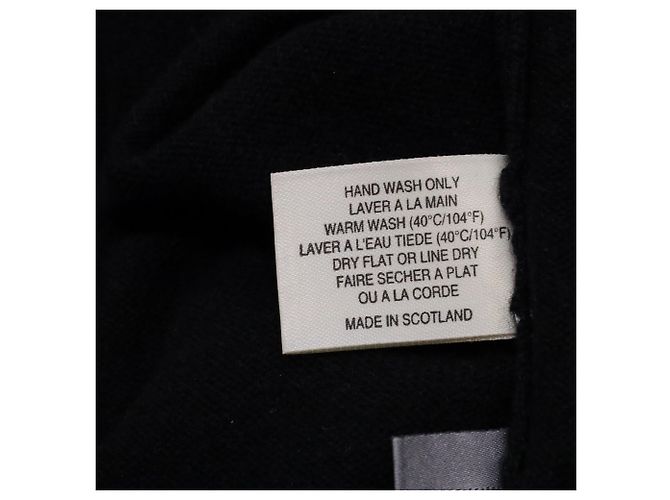 Dior Langarm-Polo-Pullover aus schwarzer Kaschmir - Ansicht 7