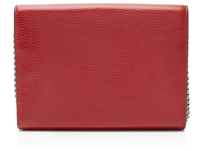 Portafoglio a catena Dionysus in pelle e cristallo Gucci Rosso - vista 3