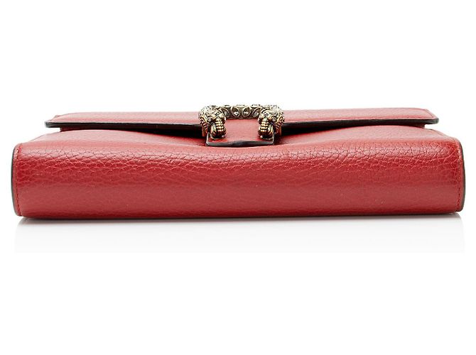 Portafoglio a catena Dionysus in pelle e cristallo Gucci Rosso - vista 4