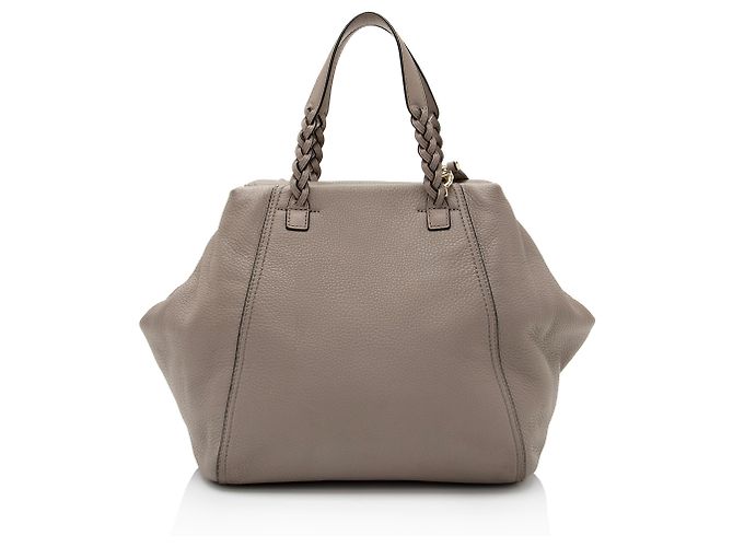 Tory Burch Leather Half Moon Medium Satchel Grey - view 3
