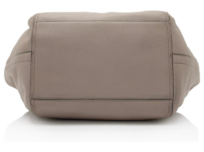 Tory Burch Leather Half Moon Medium Satchel Grey - view 4
