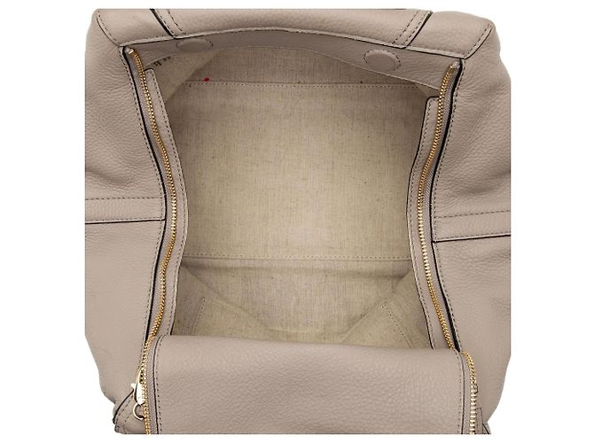 Tory Burch Leather Half Moon Medium Satchel Grey - view 6
