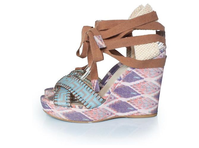 Sandalias de cuña impresas étnicamente Stuart Weitzman Multicolor - vista 2